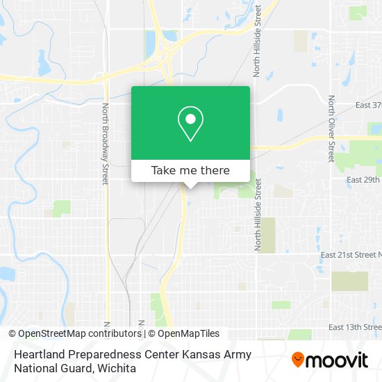 Mapa de Heartland Preparedness Center Kansas Army National Guard