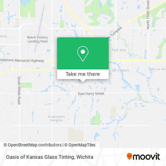 Oasis of Kansas Glass Tinting map