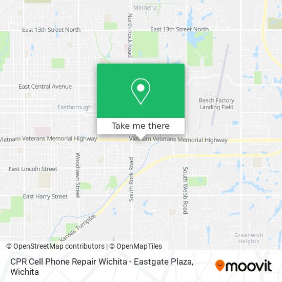 CPR Cell Phone Repair Wichita - Eastgate Plaza map