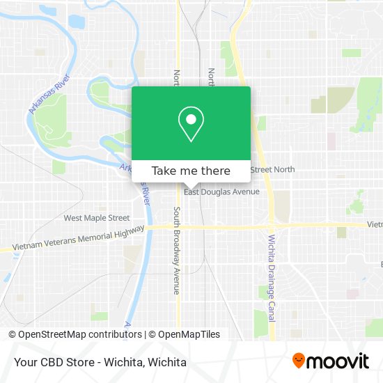 Mapa de Your CBD Store - Wichita