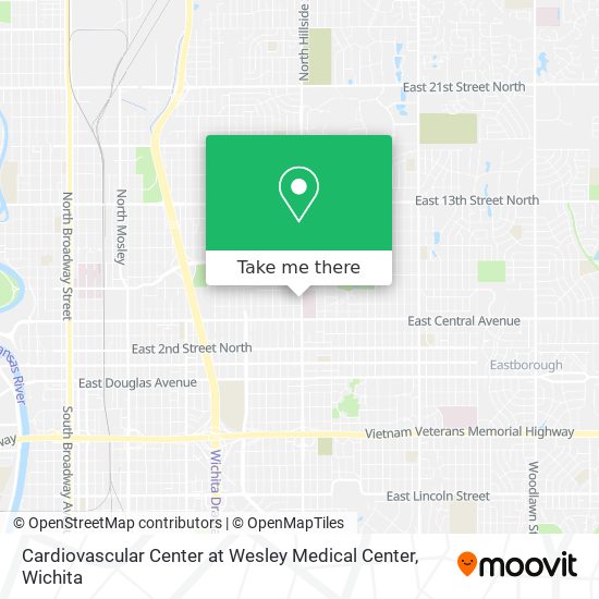 Mapa de Cardiovascular Center at Wesley Medical Center