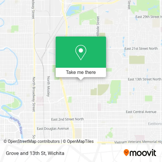Grove and 13th St map