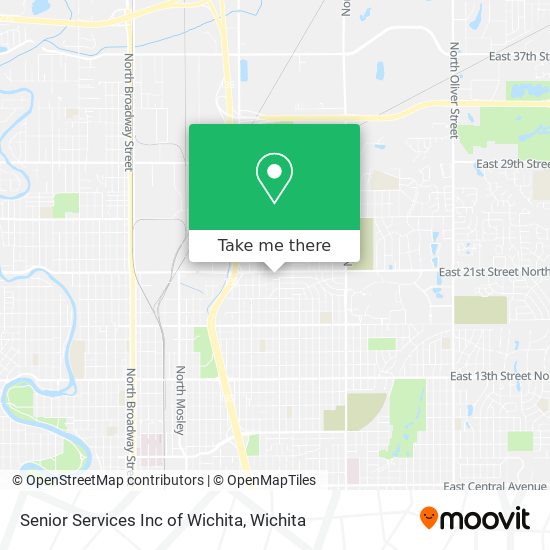 Senior Services Inc of Wichita map