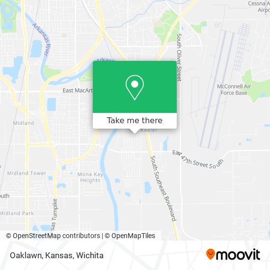 Mapa de Oaklawn, Kansas