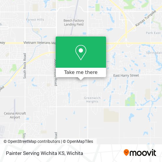 Painter Serving Wichita KS map