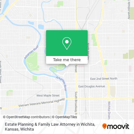 Estate Planning & Family Law Attorney in Wichita, Kansas map