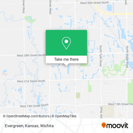 Mapa de Evergreen, Kansas