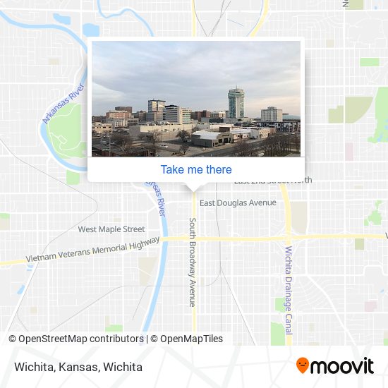 Mapa de Wichita, Kansas
