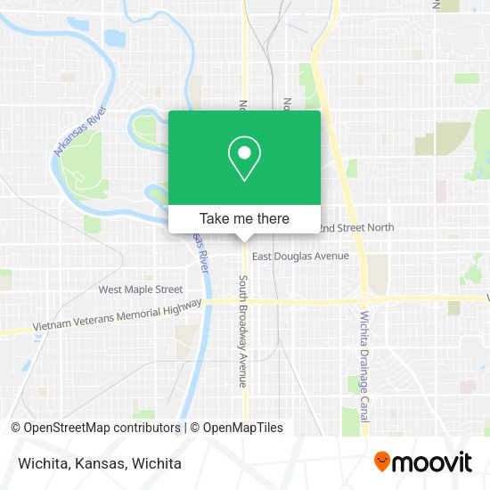 Mapa de Wichita, Kansas