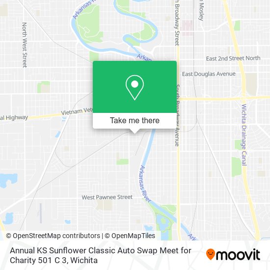 Annual KS Sunflower Classic Auto Swap Meet for Charity 501 C 3 map