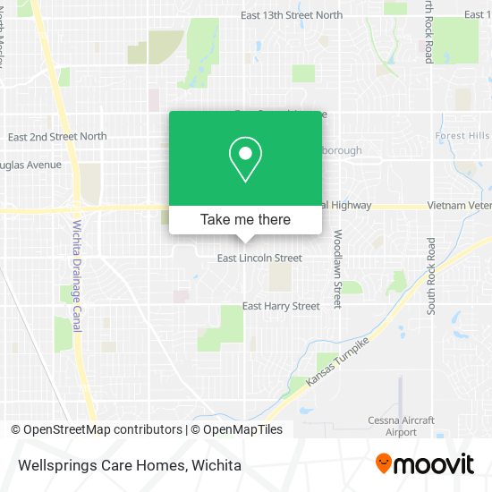 Mapa de Wellsprings Care Homes