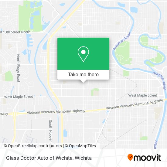 Mapa de Glass Doctor Auto of Wichita