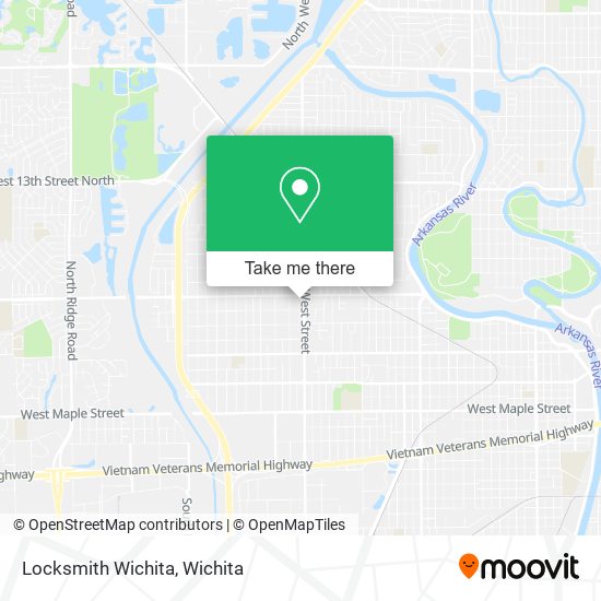 Mapa de Locksmith Wichita