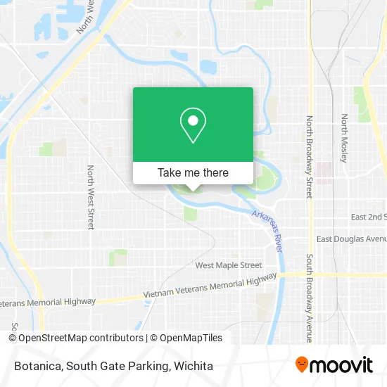 Mapa de Botanica, South Gate Parking