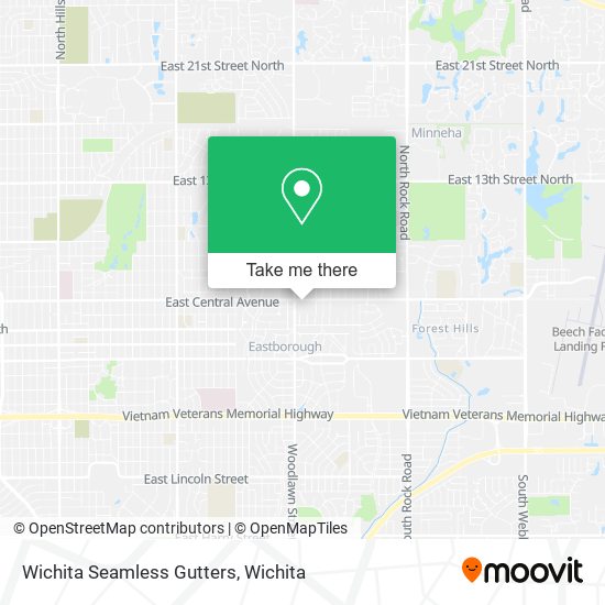 Mapa de Wichita Seamless Gutters