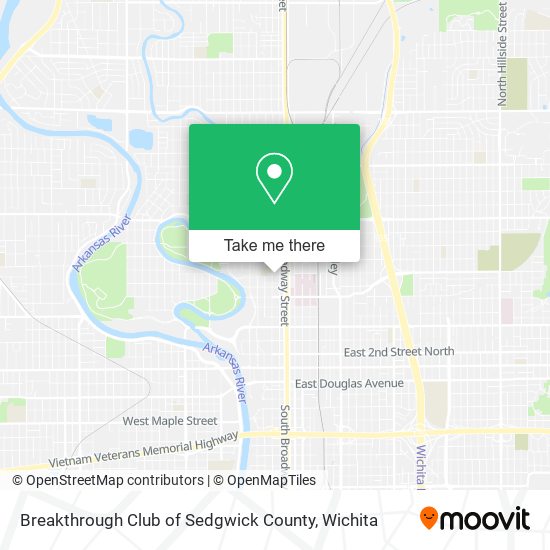 Mapa de Breakthrough Club of Sedgwick County
