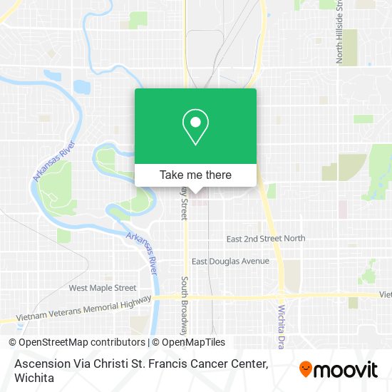 Mapa de Ascension Via Christi St. Francis Cancer Center