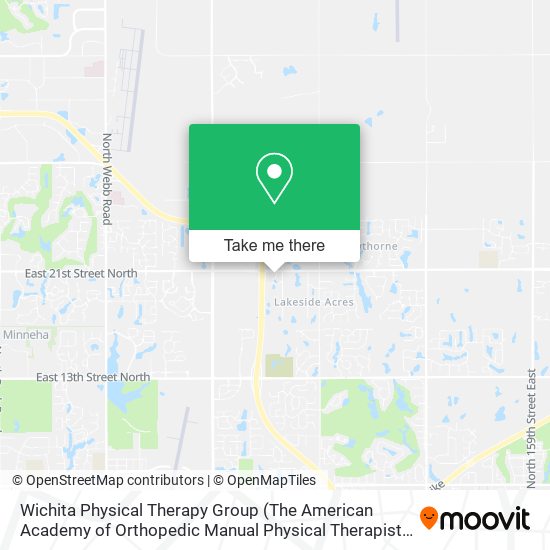 Mapa de Wichita Physical Therapy Group (The American Academy of Orthopedic Manual Physical Therapists)