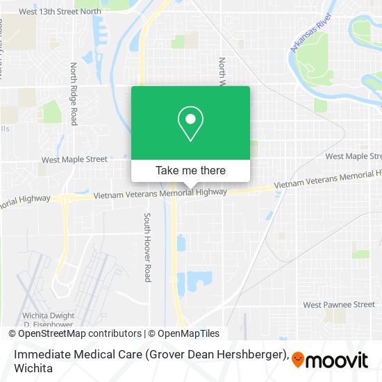 Mapa de Immediate Medical Care (Grover Dean Hershberger)