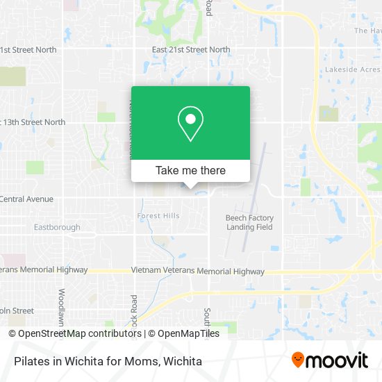 Pilates in Wichita for Moms map