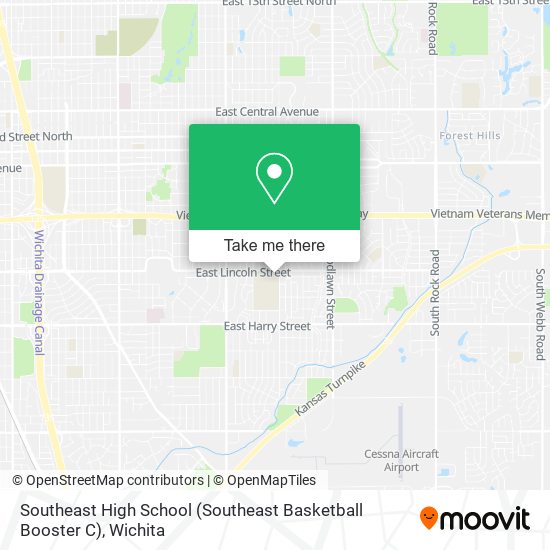Mapa de Southeast High School (Southeast Basketball Booster C)
