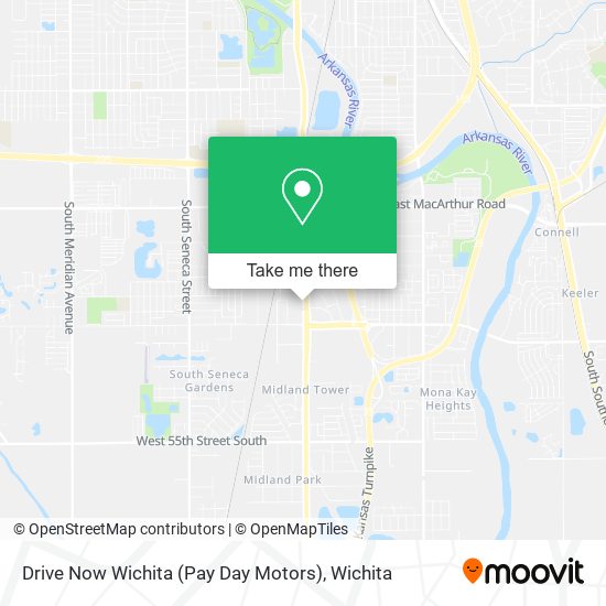 Mapa de Drive Now Wichita (Pay Day Motors)