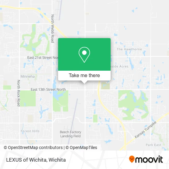 LEXUS of Wichita map