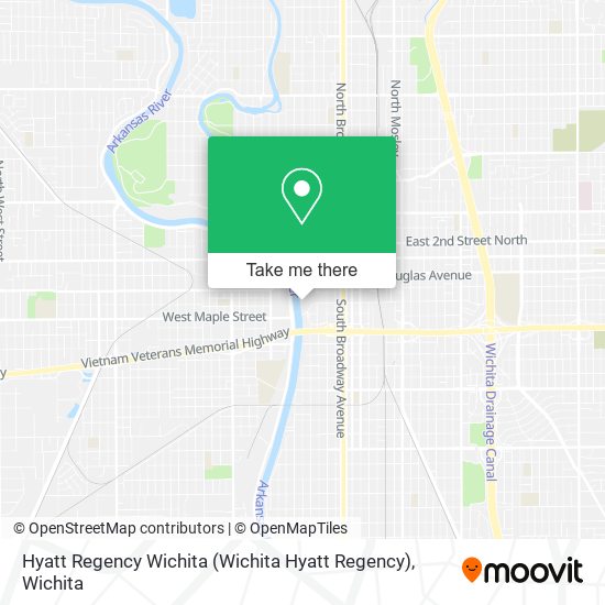 Hyatt Regency Wichita map