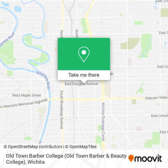 Old Town Barber College map