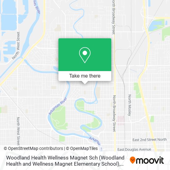 Mapa de Woodland Health Wellness Magnet Sch (Woodland Health and Wellness Magnet Elementary School)