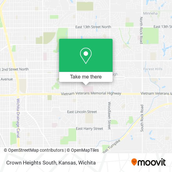 Mapa de Crown Heights South, Kansas