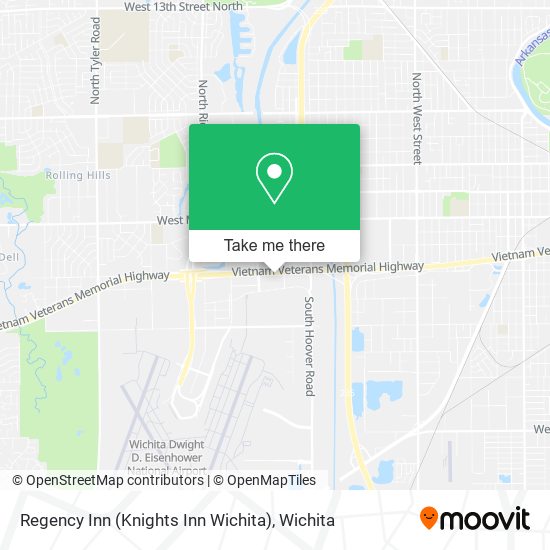 Mapa de Regency Inn (Knights Inn Wichita)