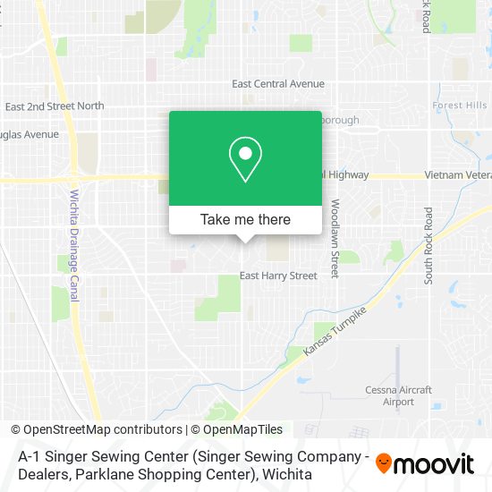 A-1 Singer Sewing Center (Singer Sewing Company - Dealers, Parklane Shopping Center) map