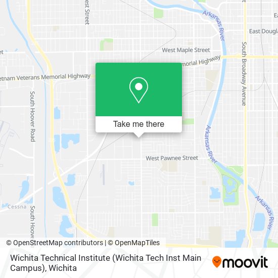 Mapa de Wichita Technical Institute (Wichita Tech Inst Main Campus)