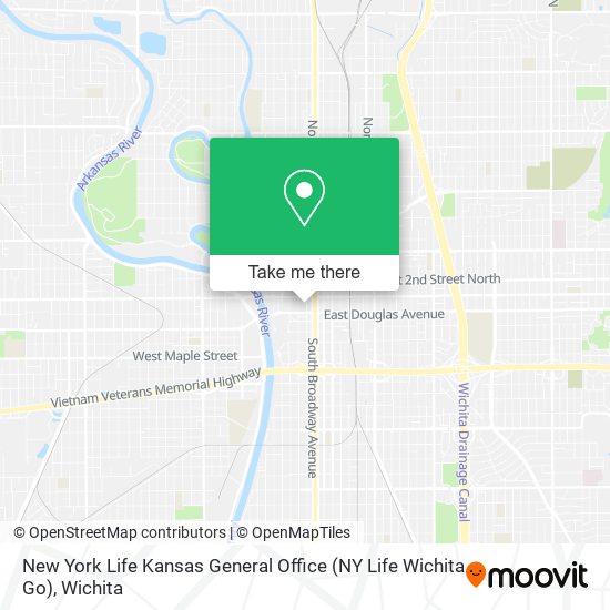 New York Life Kansas General Office (NY Life Wichita Go) map