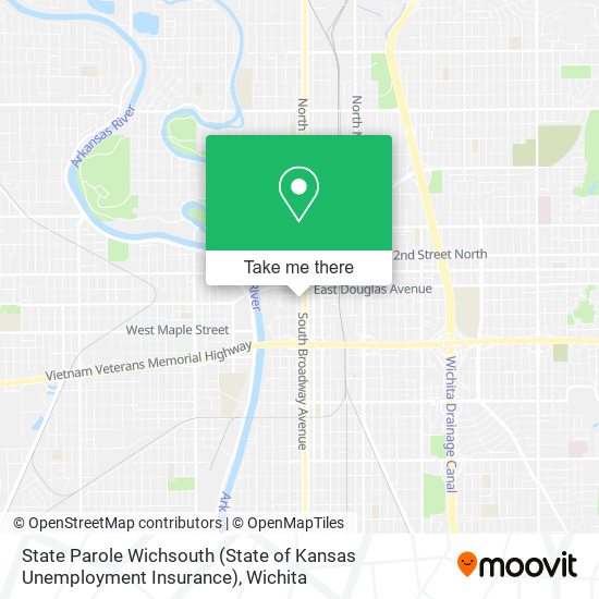 Mapa de State Parole Wichsouth (State of Kansas Unemployment Insurance)
