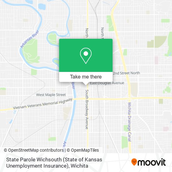 State Parole Wichsouth (State of Kansas Unemployment Insurance) map