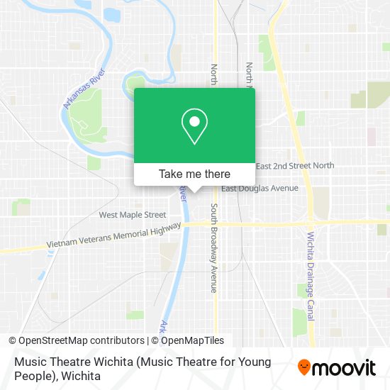 Mapa de Music Theatre Wichita (Music Theatre for Young People)
