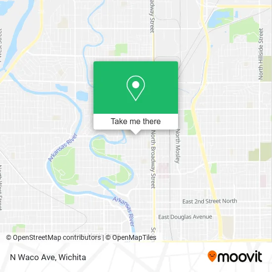 N Waco Ave map