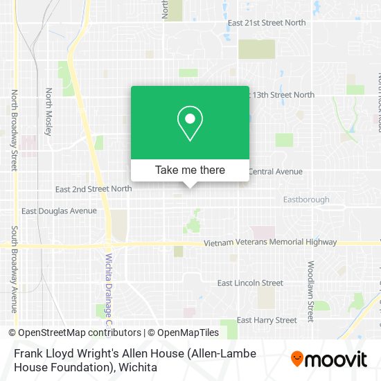 Mapa de Frank Lloyd Wright's Allen House (Allen-Lambe House Foundation)