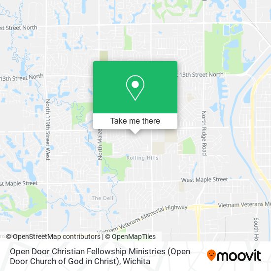 Mapa de Open Door Christian Fellowship Ministries (Open Door Church of God in Christ)