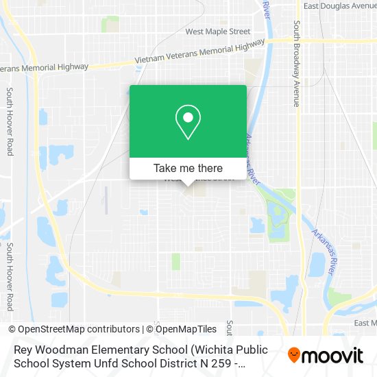 Rey Woodman Elementary School map