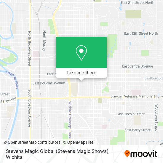 Mapa de Stevens Magic Global (Stevens Magic Shows)