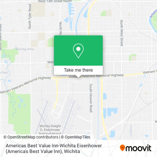 Mapa de Americas Best Value Inn-Wichita Eisenhower (America's Best Value Inn)