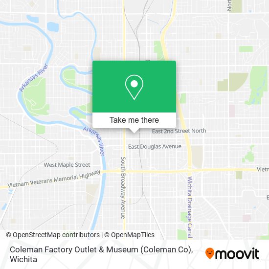 Mapa de Coleman Factory Outlet & Museum (Coleman Co)