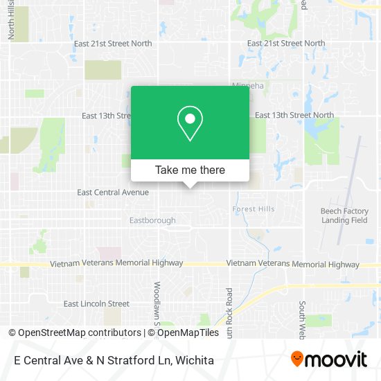 Mapa de E Central Ave & N Stratford Ln