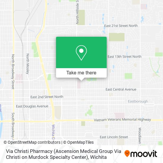 Mapa de Via Christi Pharmacy (Ascension Medical Group Via Christi on Murdock Specialty Center)