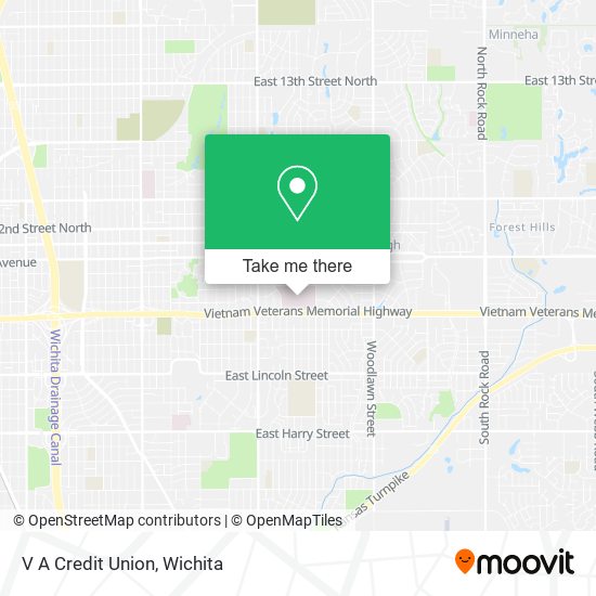 V A Credit Union map