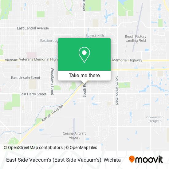 East Side Vaccum's map