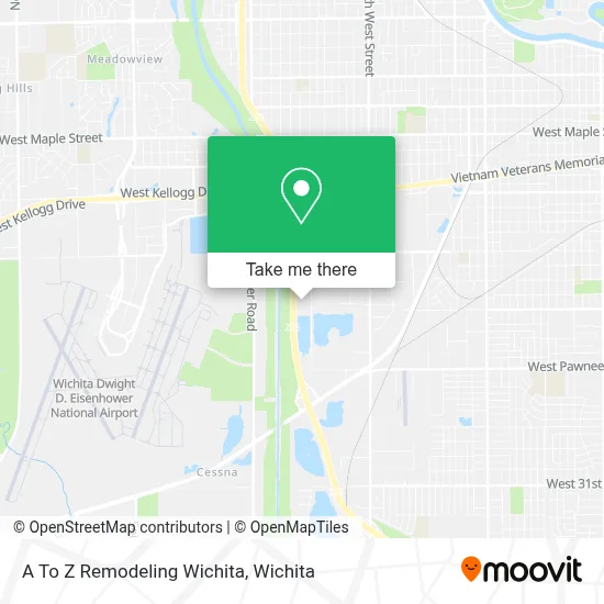 A To Z Remodeling Wichita map
